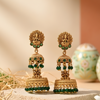 Lakshmi Design Temple Earrings