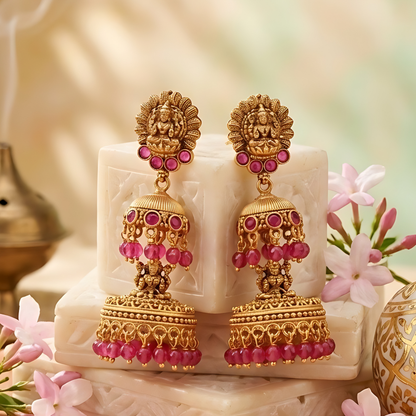 Lakshmi Design Temple Earrings