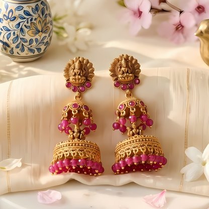 Lakshmi Design Temple Earrings