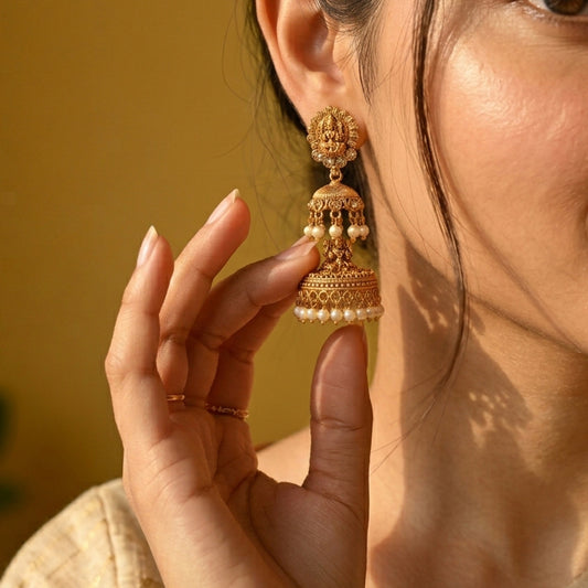 Lakshmi Design Temple Earrings
