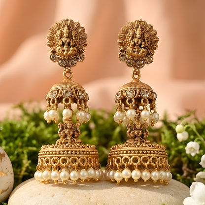 Lakshmi Design Temple Earrings