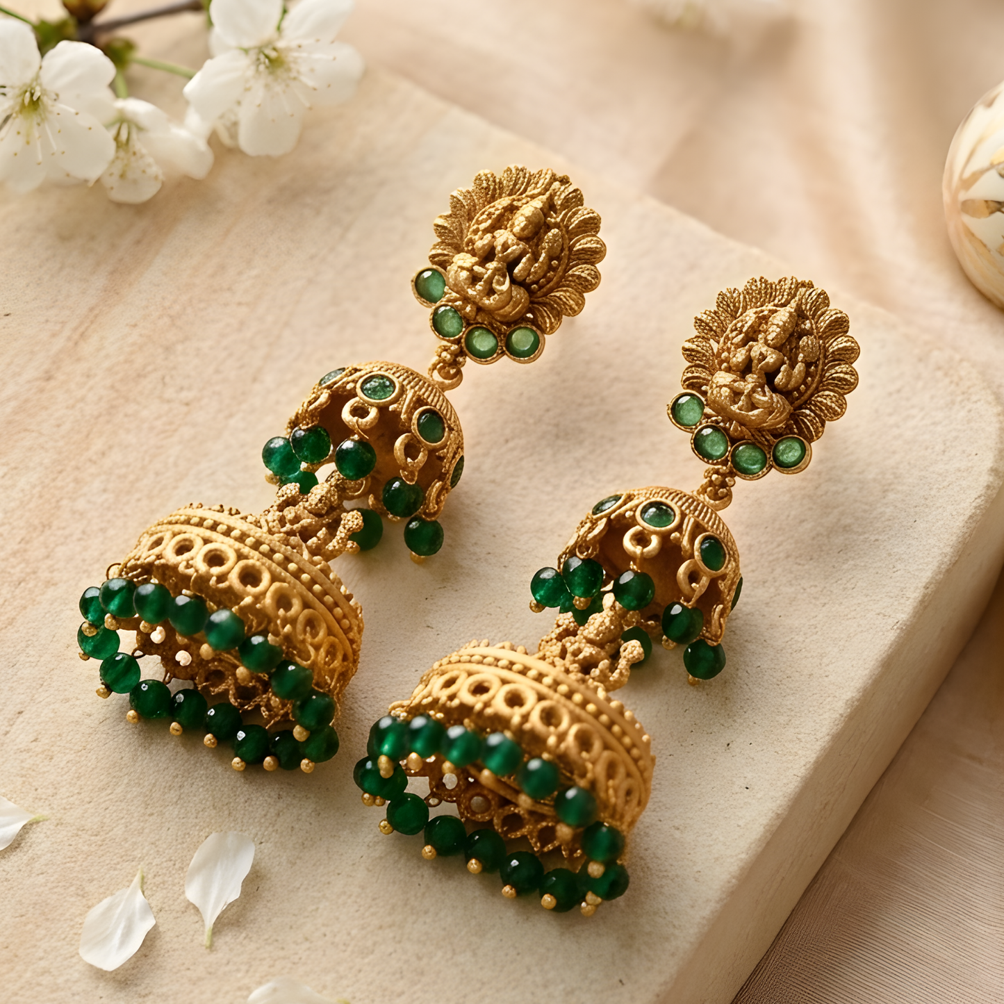 Lakshmi Design Temple Earrings