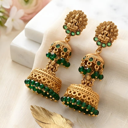 Lakshmi Design Temple Earrings