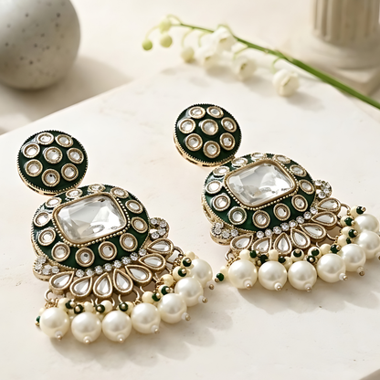 Meenakari Chandbali Earrings