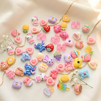 Kawaii Charms Mix – Cute Bear, Bunny, Fruit & Cartoon Charms