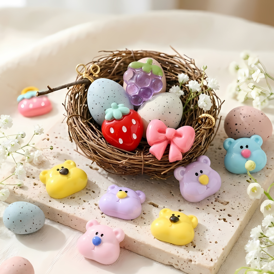 Kawaii Charms Mix – Cute Bear, Bunny, Fruit & Cartoon Charms