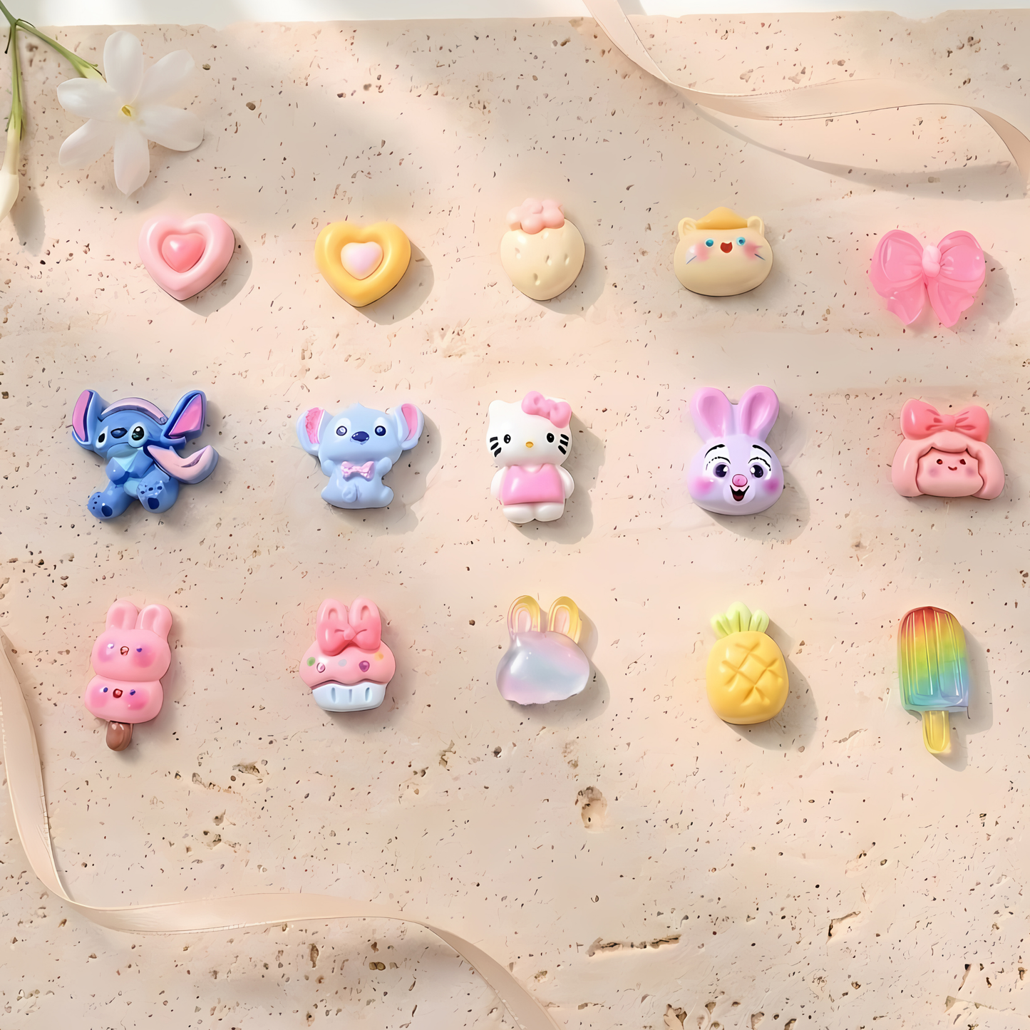 Kawaii Charms Mix – Cute Bear, Bunny, Fruit & Cartoon Charms