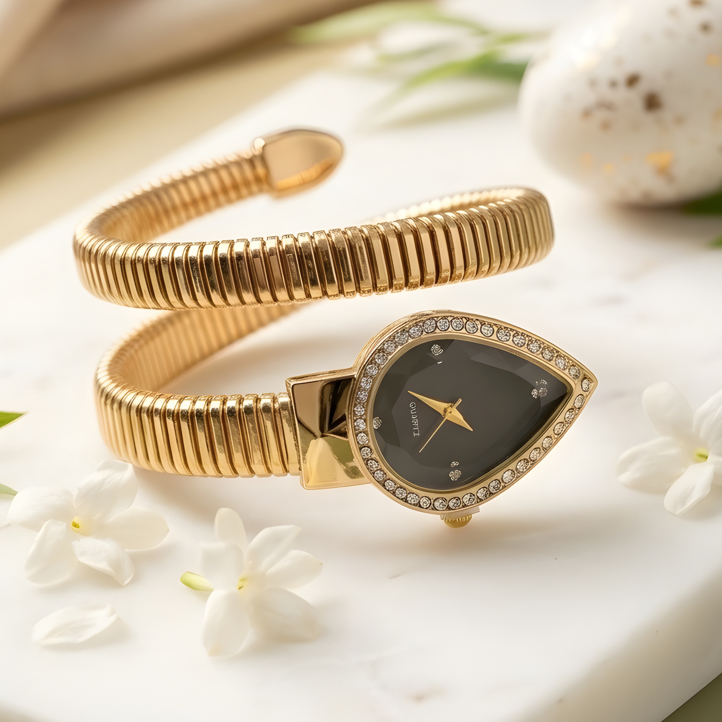 Spiral Wrap Bracelet Watch for Women
