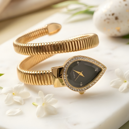 Spiral Wrap Bracelet Watch for Women