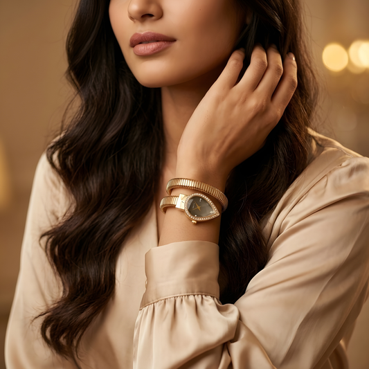 Spiral Wrap Bracelet Watch for Women