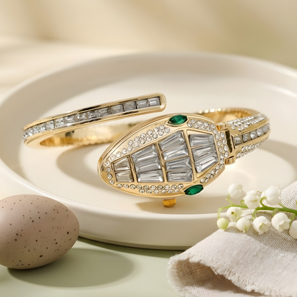 Snake Design Hidden Watch Bracelet for Women