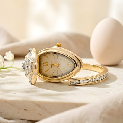 Snake Design Hidden Watch Bracelet for Women