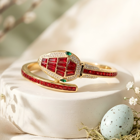 Snake Design Hidden Watch Bracelet for Women