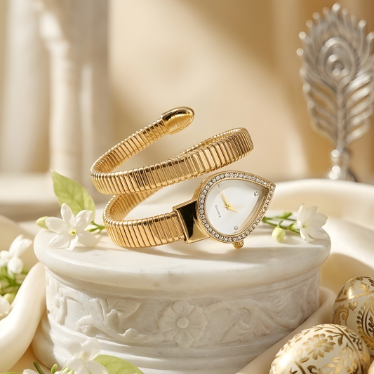 Spiral Wrap Bracelet Watch for Women