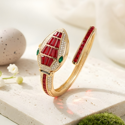 Snake Design Hidden Watch Bracelet for Women