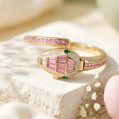Snake Design Hidden Watch Bracelet for Women