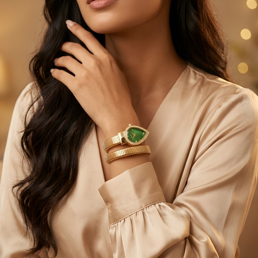 Spiral Wrap Bracelet Watch for Women