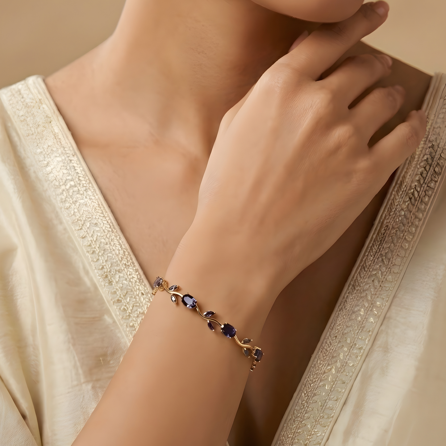 Moissanite Diamond Tulip Bracelet