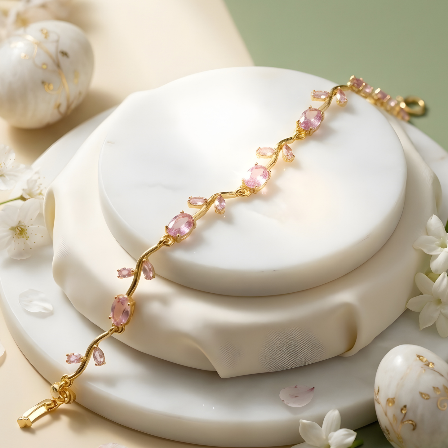 Moissanite Diamond Tulip Bracelet