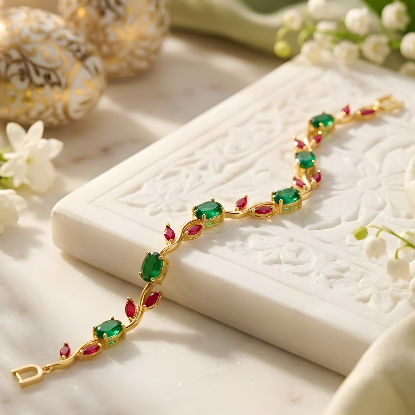 Moissanite Diamond Tulip Bracelet