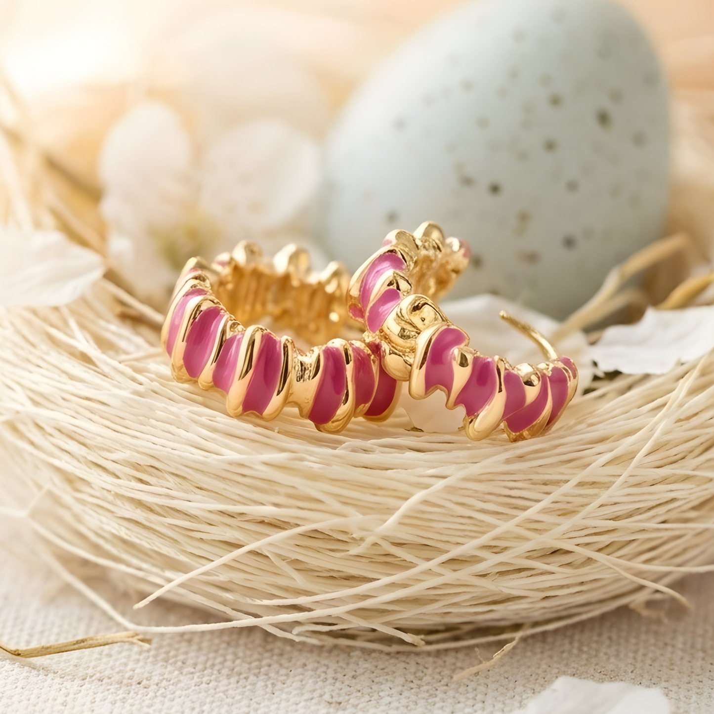 Colorful Enamel Hoop Earrings for Women