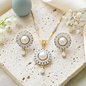 AD Pearl Pendant Necklace Set for Women