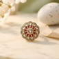 Flower Halo Polki Cocktail Ring