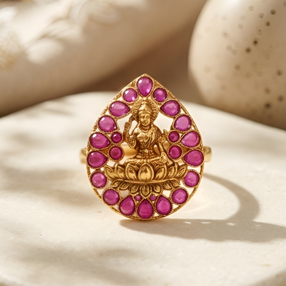 Lakshmi Design Temple Ring