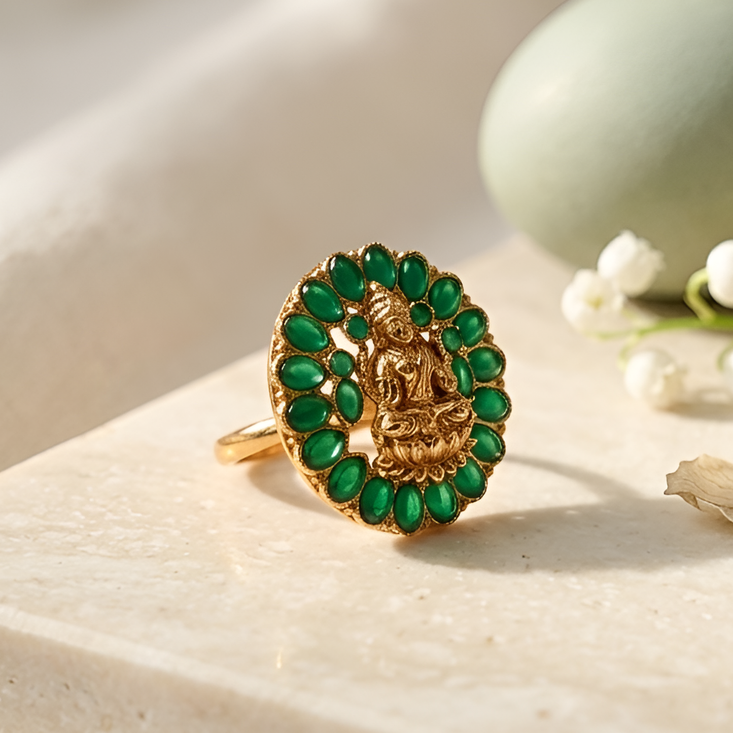 Lakshmi Design Temple Ring
