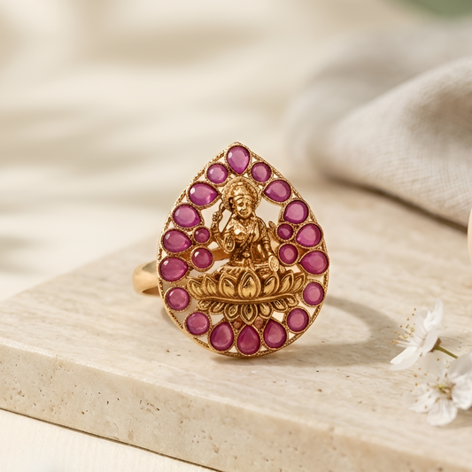 Lakshmi Design Temple Ring