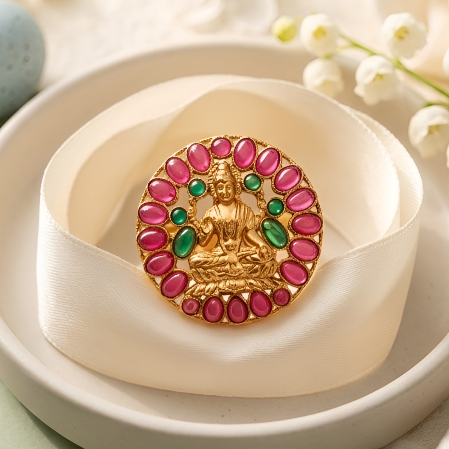 Lakshmi Design Temple Ring