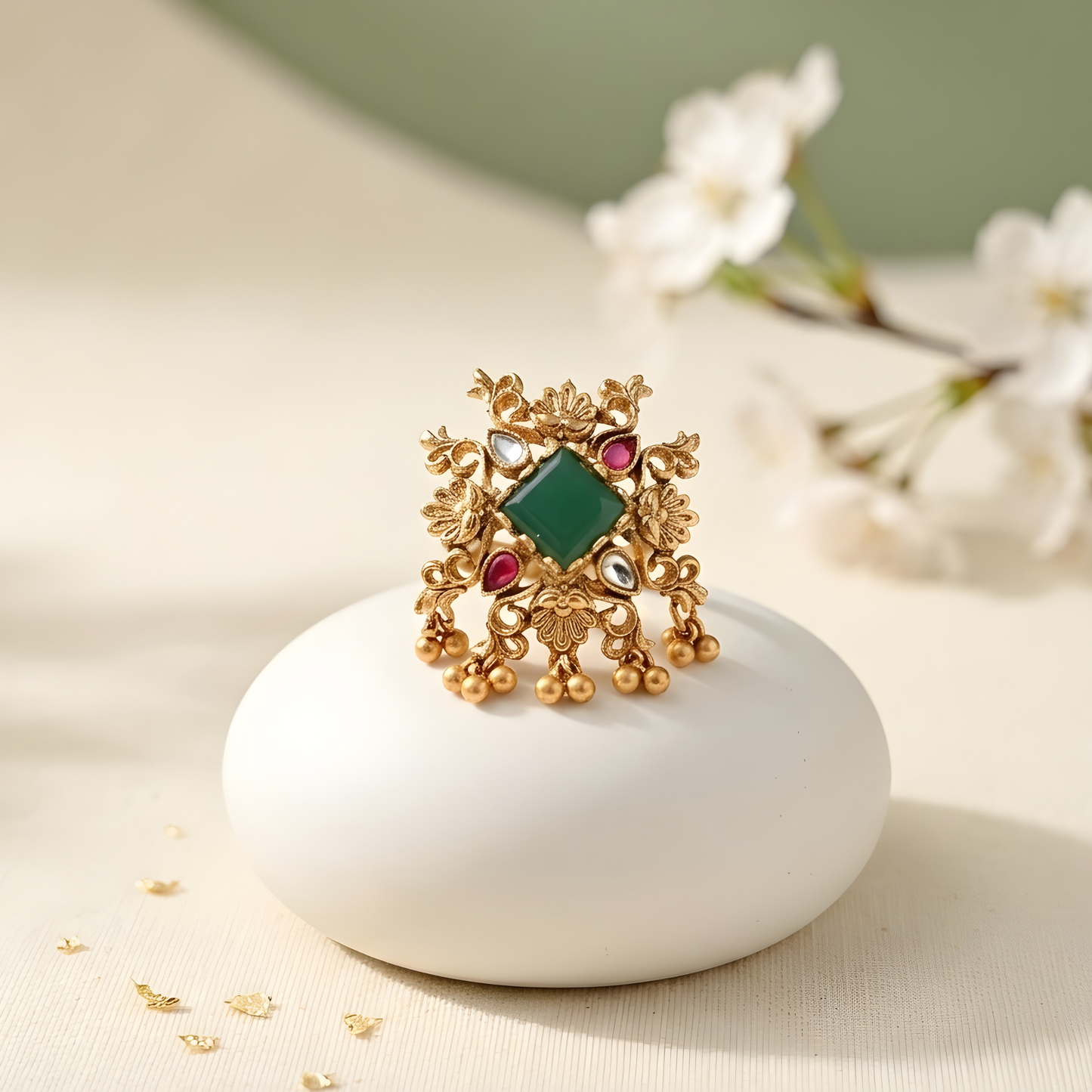Antique Floral Statement Ring