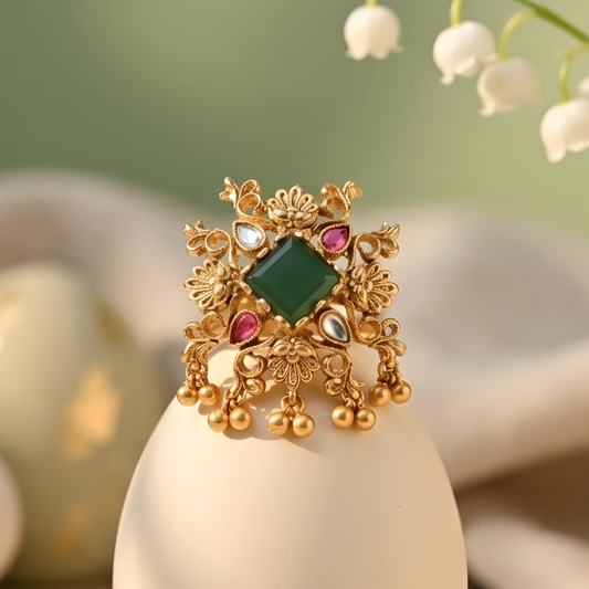 Antique Floral Statement Ring