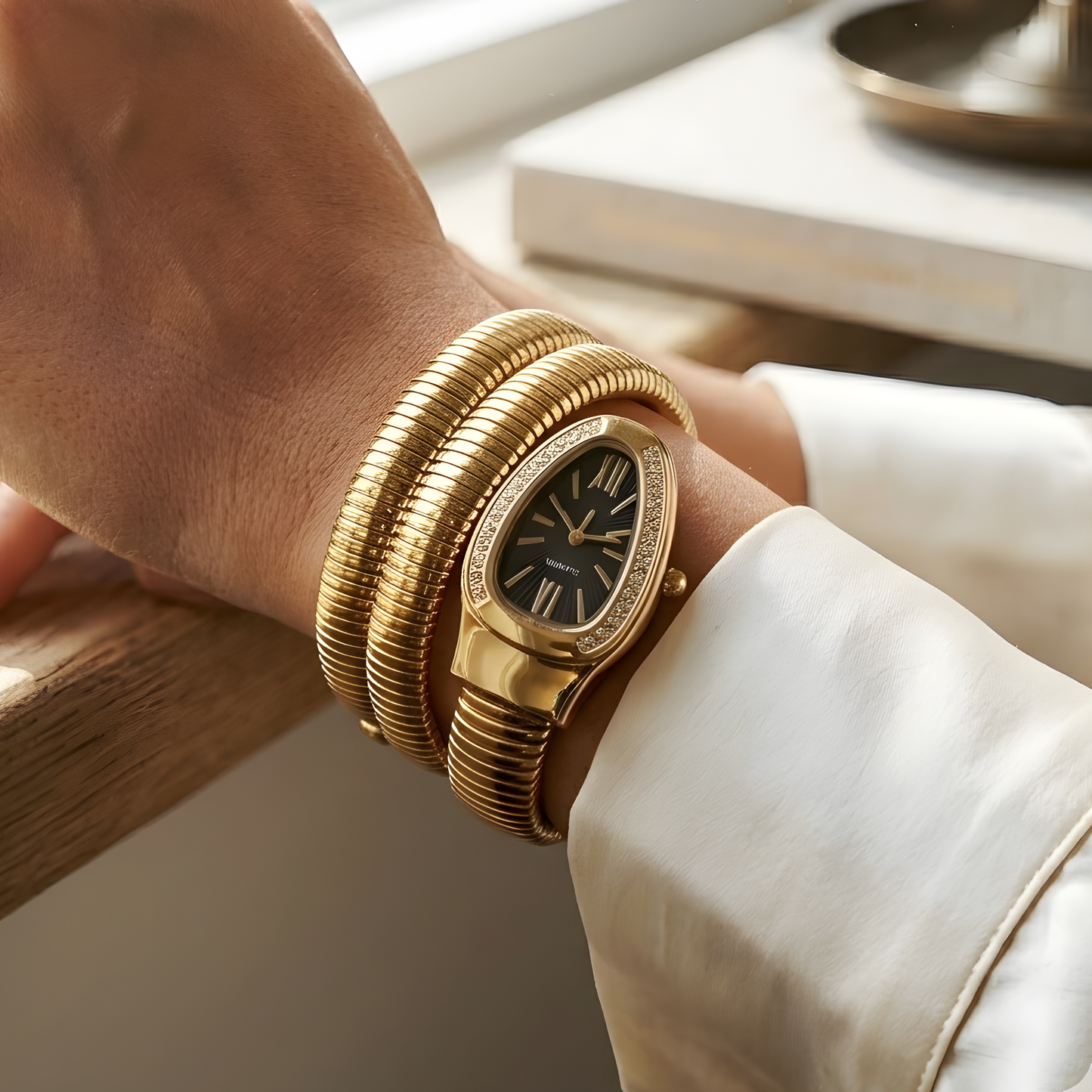 Snake Design Spiral Watch Bracelet