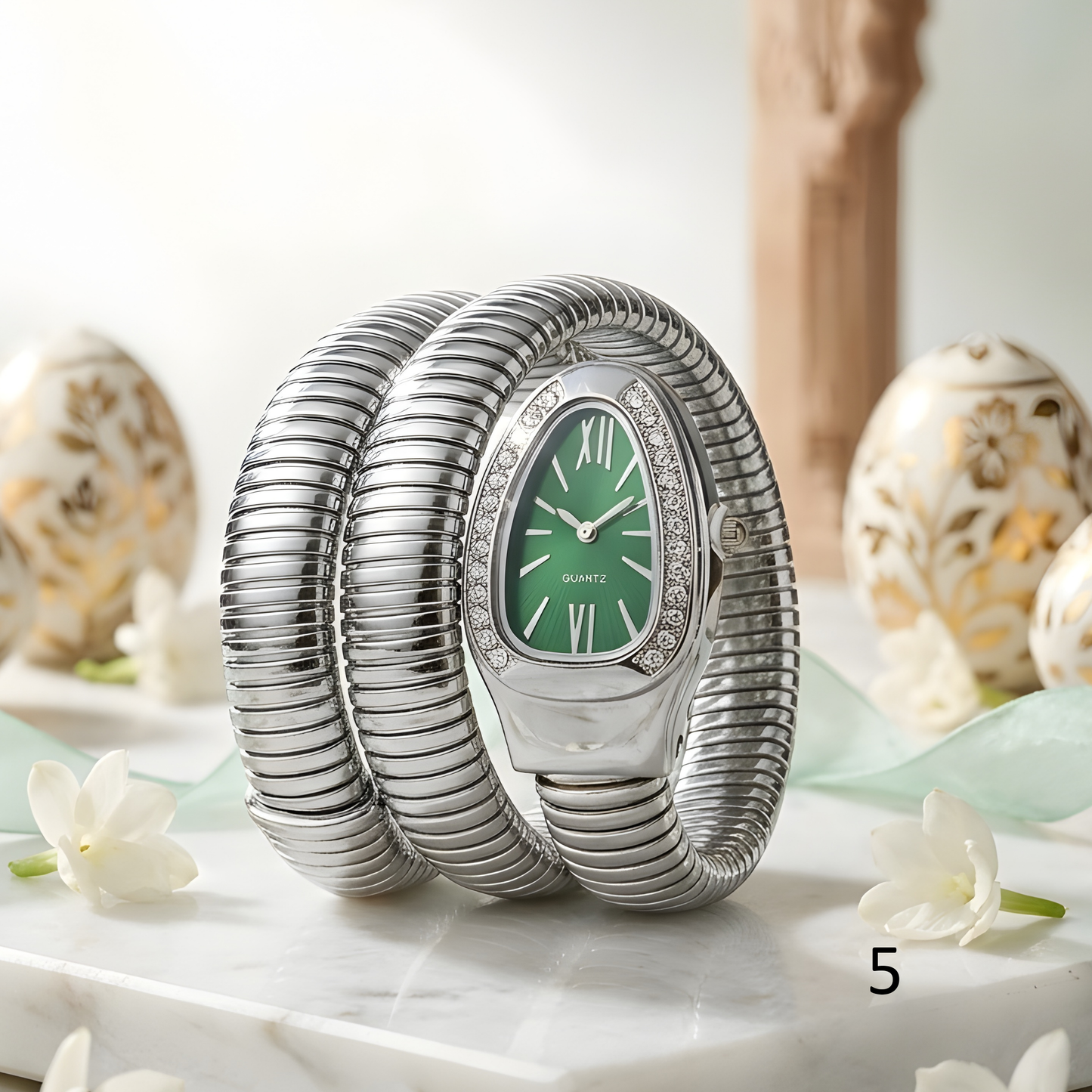 Snake Design Spiral Watch Bracelet