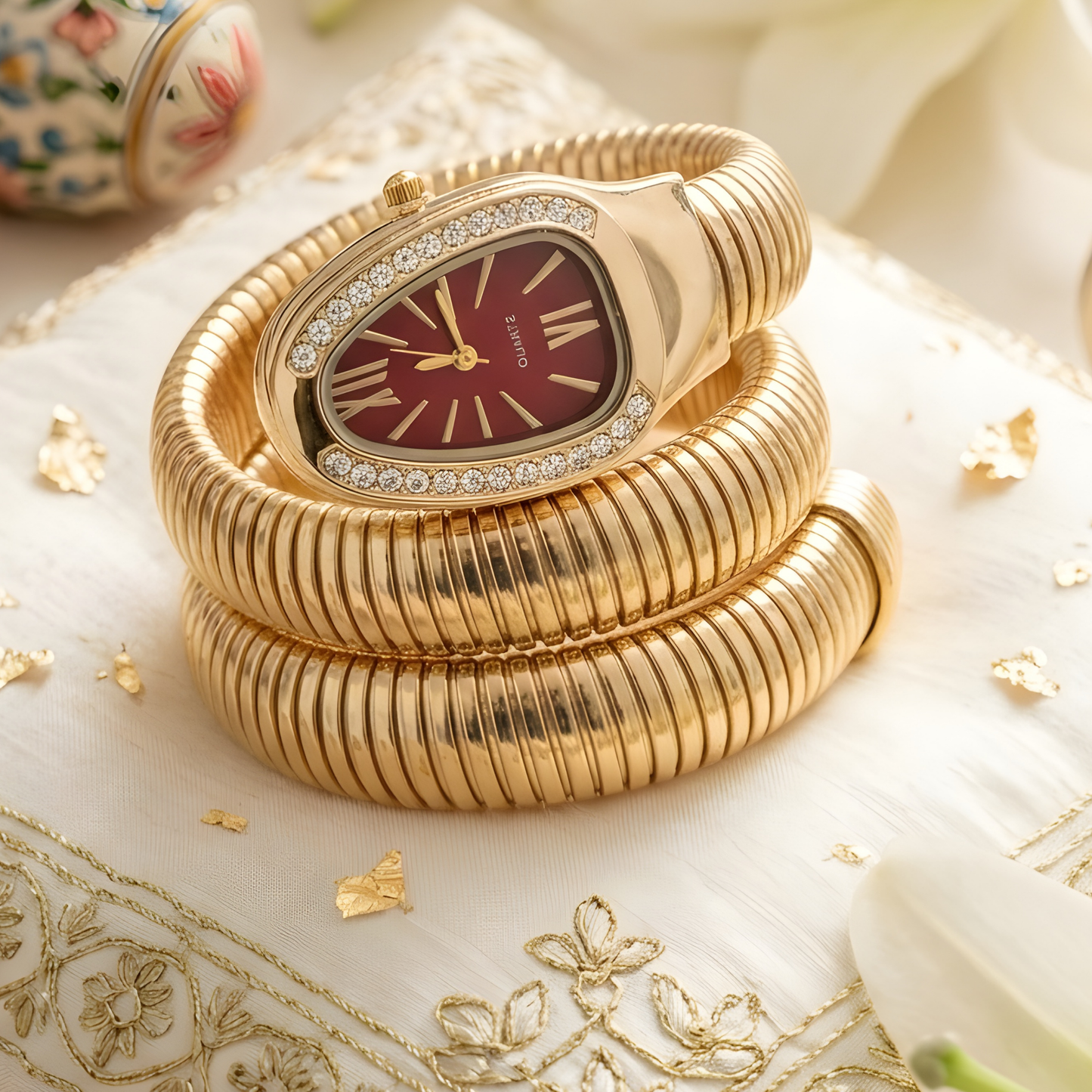 Snake Design Spiral Watch Bracelet