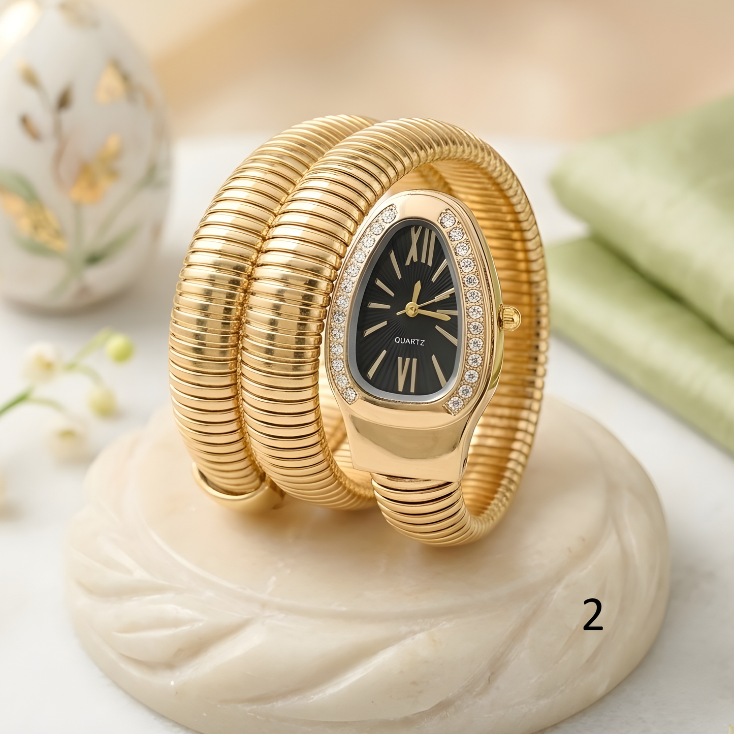 Snake Design Spiral Watch Bracelet