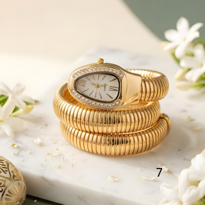 Snake Design Spiral Watch Bracelet