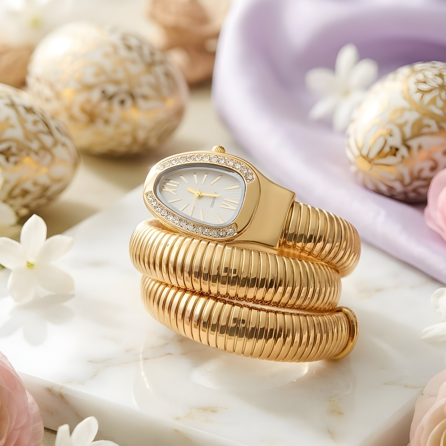 Snake Design Spiral Watch Bracelet