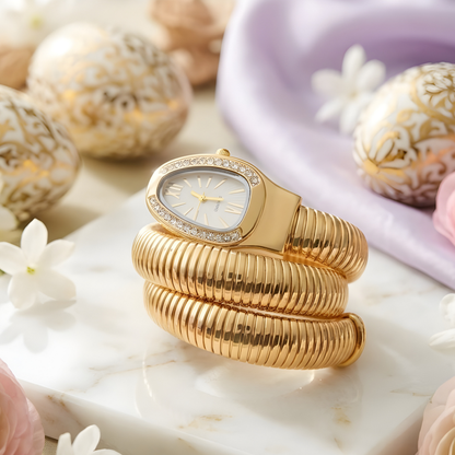 Snake Design Spiral Watch Bracelet