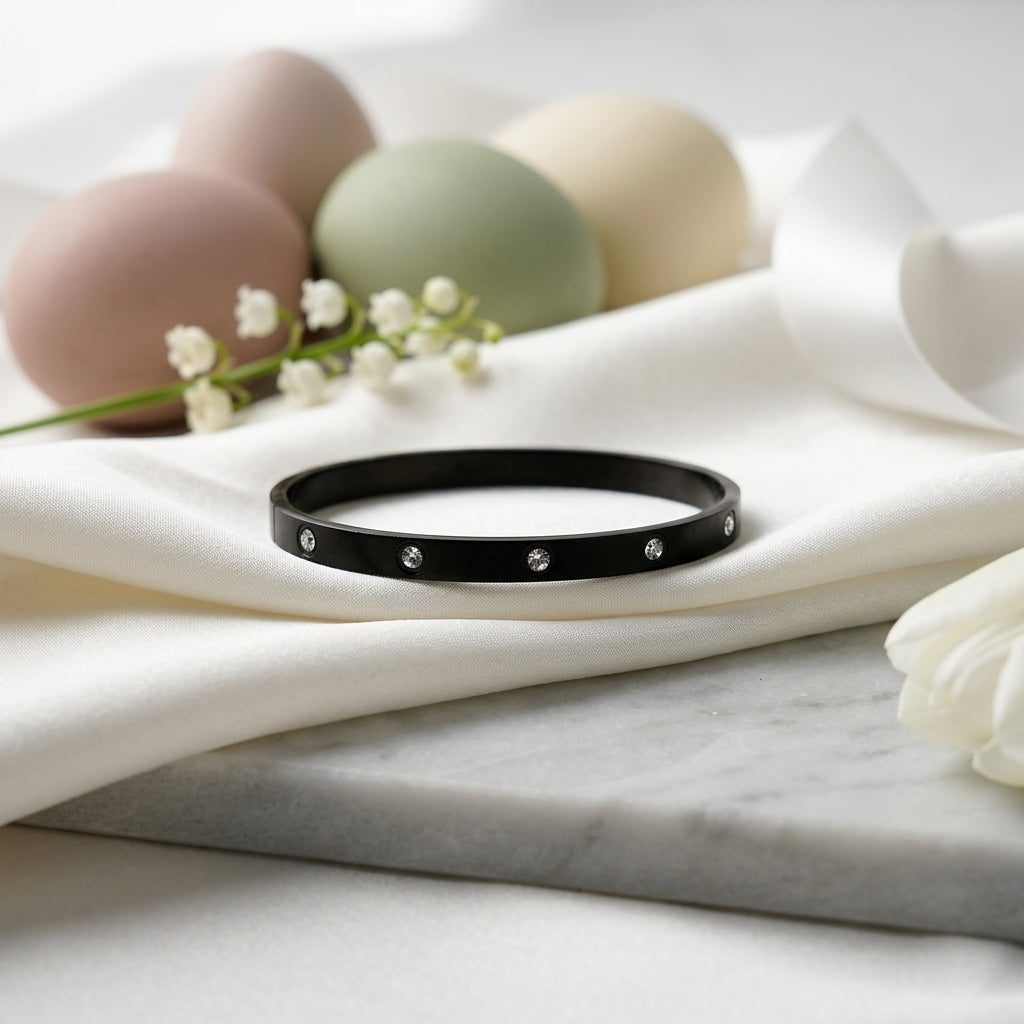Midnight Luxe Textured Bangle Collection