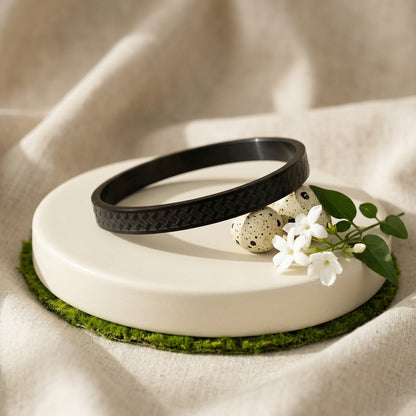 Midnight Luxe Textured Bangle Collection