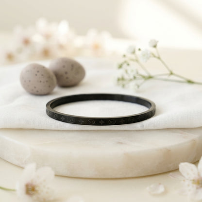 Midnight Luxe Textured Bangle Collection