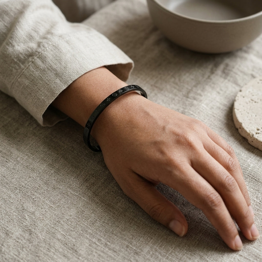 Midnight Luxe Textured Bangle Collection