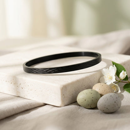 Midnight Luxe Textured Bangle Collection