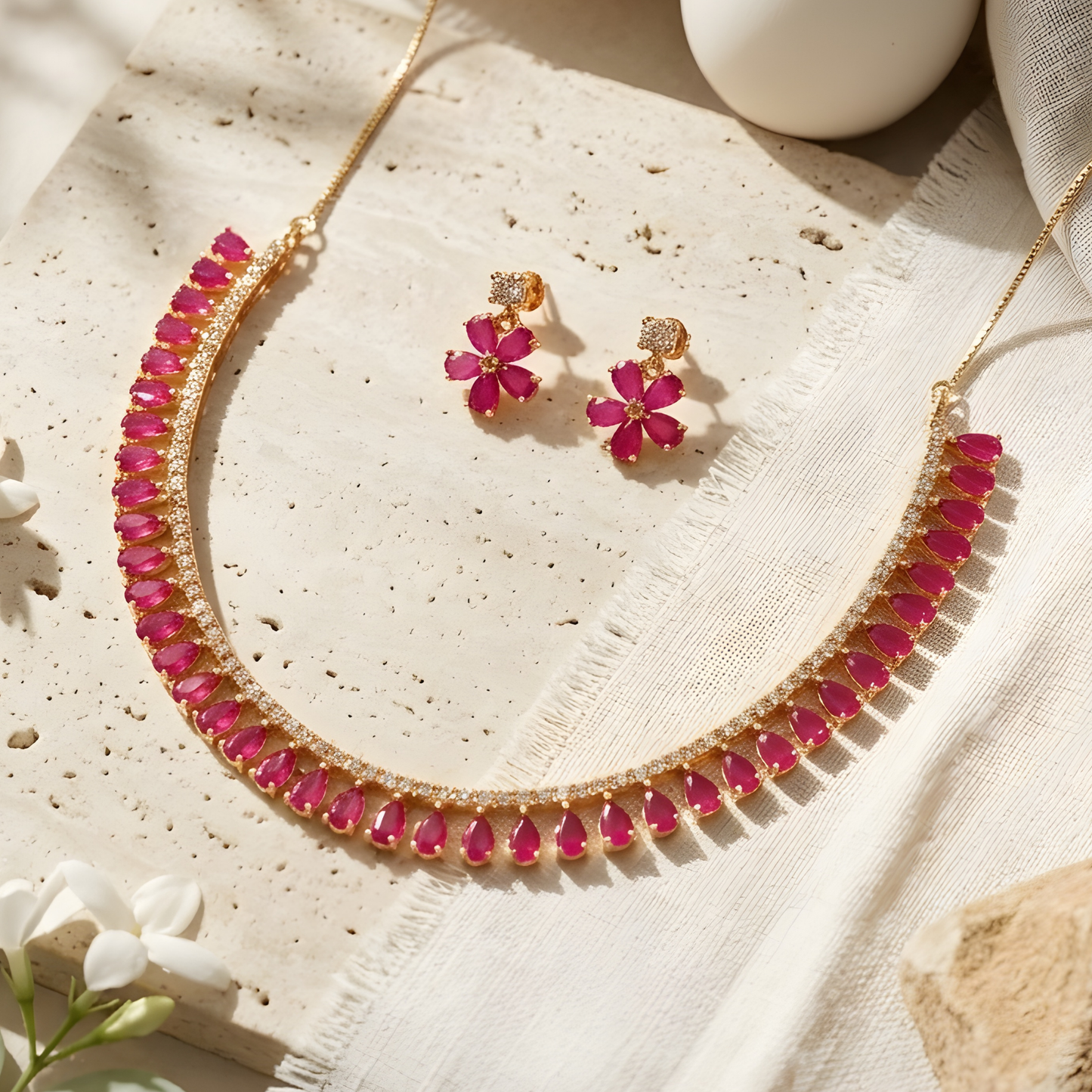 Moissanite Diamond Tennis Necklace Set