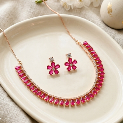 Moissanite Diamond Tennis Necklace Set