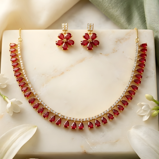 Moissanite Diamond Tennis Necklace Set