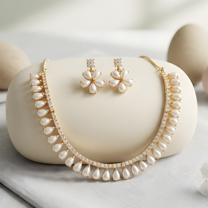 Moissanite Diamond Tennis Necklace Set