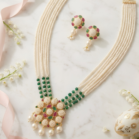 Moti Rani Haar Necklace With Earrings
